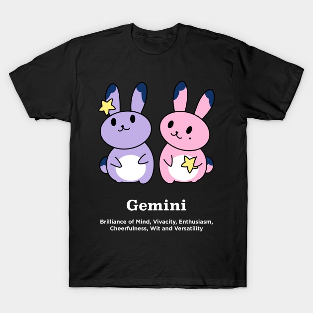 Gemini Horoscope Anime Zodiac Sign May and June Birthday T-Shirt by TheBeardComic